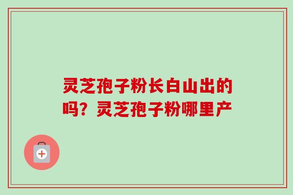 灵芝孢子粉长白山出的吗？灵芝孢子粉哪里产-第1张图片-卓越灵芝孢子粉