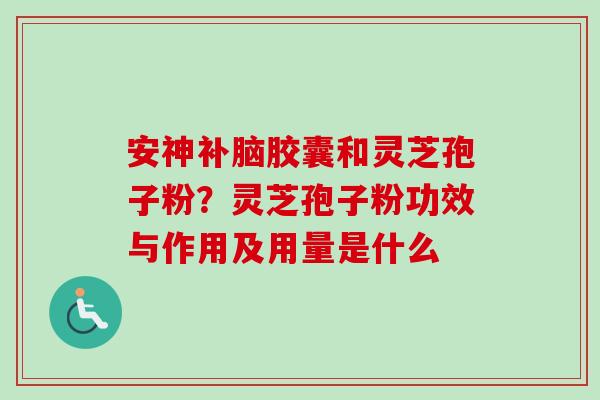 安神补脑胶囊和灵芝孢子粉？灵芝孢子粉功效与作用及用量是什么-第1张图片-卓越灵芝孢子粉