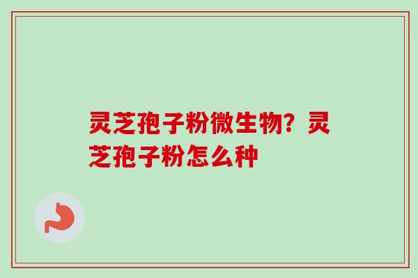 灵芝孢子粉微生物?灵芝孢子粉怎么种-第1张图片-卓越灵芝孢子粉 灵芝孢子粉微生物?灵芝孢子粉怎么种-第1张图片-卓越灵芝孢子粉