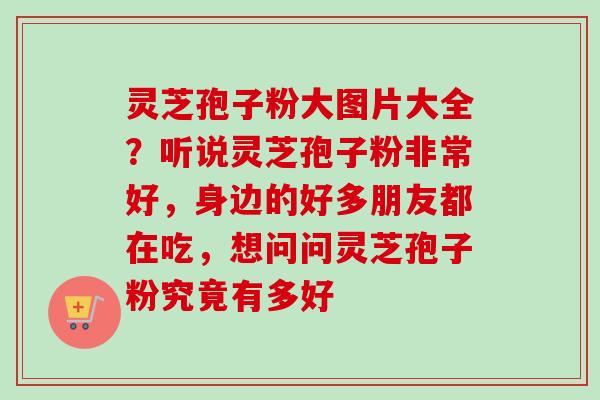 灵芝孢子粉大图片大全？听说灵芝孢子粉非常好，身边的好多朋友都在吃，想问问灵芝孢子粉究竟有多好-第1张图片-卓越灵芝孢子粉