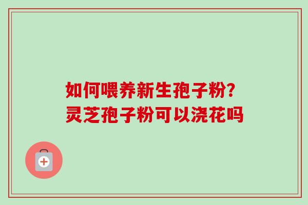 如何喂养新生孢子粉？灵芝孢子粉可以浇花吗-第1张图片-卓越灵芝孢子粉