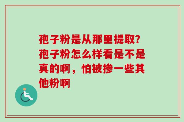 孢子粉是从那里提取？孢子粉怎么样看是不是真的啊，怕被掺一些其他粉啊-第1张图片-卓越灵芝孢子粉