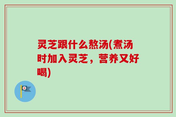 灵芝跟什么熬汤(煮汤时加入灵芝,营养又好喝)-第1张图片-卓越灵芝孢子粉 灵芝跟什么熬汤(煮汤时加入灵芝,营养又好喝)-第1张图片-卓越灵芝孢子粉