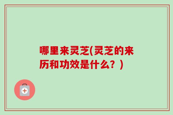哪里来灵芝(灵芝的来历和功效是什么？)-第1张图片-卓越灵芝孢子粉