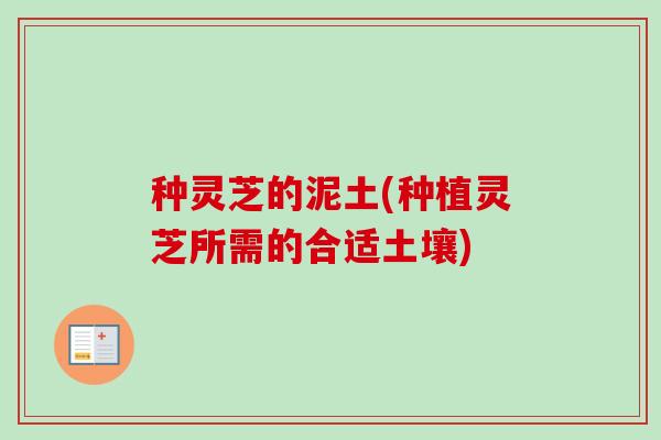 种灵芝的泥土(种植灵芝所需的合适土壤)-第1张图片-卓越灵芝孢子粉 种灵芝的泥土(种植灵芝所需的合适土壤)-第1张图片-卓越灵芝孢子粉