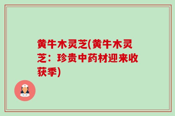 黄牛木灵芝(黄牛木灵芝:珍贵中药材迎来收获季)-第1张图片-卓越灵芝孢子粉 黄牛木灵芝(黄牛木灵芝:珍贵中药材迎来收获季)-第1张图片-卓越灵芝孢子粉
