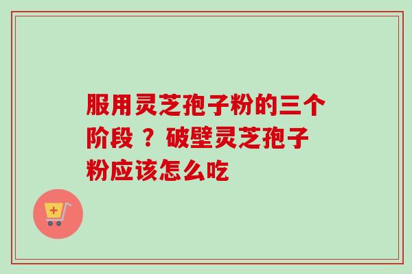 服用灵芝孢子粉的三个阶段 ?破壁灵芝孢子粉应该怎么吃-第1张图片-卓越灵芝孢子粉 服用灵芝孢子粉的三个阶段 ?破壁灵芝孢子粉应该怎么吃-第1张图片-卓越灵芝孢子粉