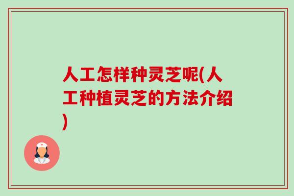 人工怎样种灵芝呢(人工种植灵芝的方法介绍)-第1张图片-卓越灵芝孢子粉
