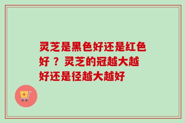 灵芝是黑色好还是红色好 ?灵芝的冠越大越好还是径越大越好-第1张图片-卓越灵芝孢子粉 灵芝是黑色好还是红色好 ?灵芝的冠越大越好还是径越大越好-第1张图片-卓越灵芝孢子粉