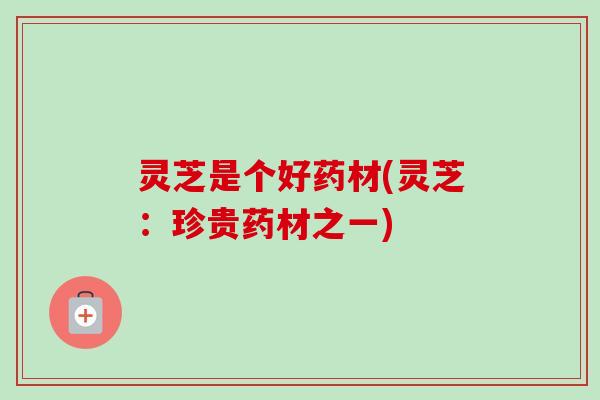 灵芝是个好药材(灵芝:珍贵药材之一)-第1张图片-卓越灵芝孢子粉 灵芝是个好药材(灵芝:珍贵药材之一)-第1张图片-卓越灵芝孢子粉