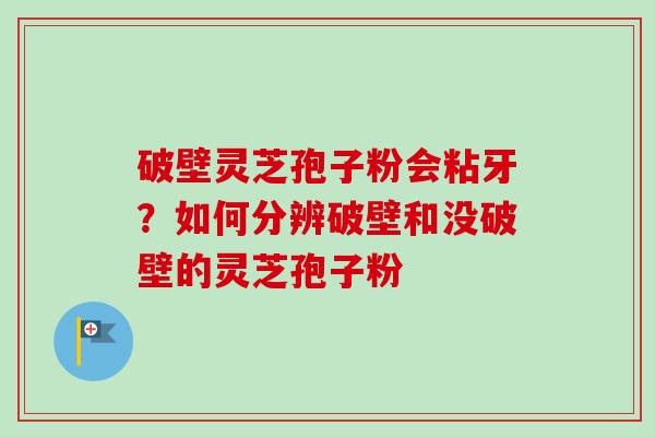 破壁灵芝孢子粉会粘牙?如何分辨破壁和没破壁的灵芝孢子粉-第1张图片-卓越灵芝孢子粉 破壁灵芝孢子粉会粘牙?如何分辨破壁和没破壁的灵芝孢子粉-第1张图片-卓越灵芝孢子粉