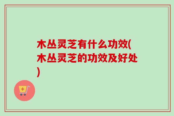 木丛灵芝有什么功效(木丛灵芝的功效及好处)-第1张图片-卓越灵芝孢子粉 木丛灵芝有什么功效(木丛灵芝的功效及好处)-第1张图片-卓越灵芝孢子粉