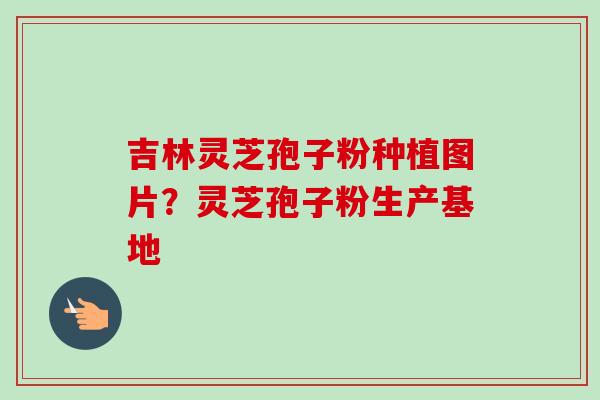 吉林灵芝孢子粉种植图片?灵芝孢子粉生产基地-第1张图片-卓越灵芝孢子粉 吉林灵芝孢子粉种植图片?灵芝孢子粉生产基地-第1张图片-卓越灵芝孢子粉