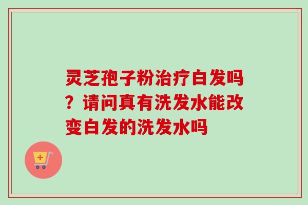 灵芝孢子粉治疗白发吗?请问真有洗发水能改变白发的洗发水吗-第1张图片-卓越灵芝孢子粉 灵芝孢子粉治疗白发吗?请问真有洗发水能改变白发的洗发水吗-第1张图片-卓越灵芝孢子粉