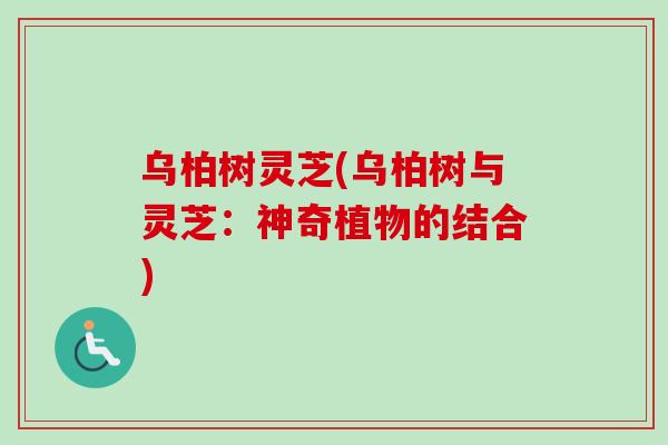 乌柏树灵芝(乌柏树与灵芝:神奇植物的结合)-第1张图片-卓越灵芝孢子粉 乌柏树灵芝(乌柏树与灵芝:神奇植物的结合)-第1张图片-卓越灵芝孢子粉