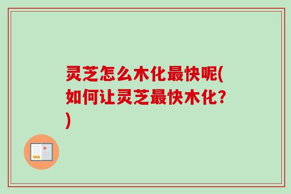 灵芝怎么木化最快呢(如何让灵芝最快木化?)-第1张图片-卓越灵芝孢子粉 灵芝怎么木化最快呢(如何让灵芝最快木化?)-第1张图片-卓越灵芝孢子粉