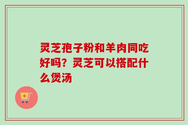 灵芝孢子粉和羊肉同吃好吗?灵芝可以搭配什么煲汤-第1张图片-卓越灵芝孢子粉 灵芝孢子粉和羊肉同吃好吗?灵芝可以搭配什么煲汤-第1张图片-卓越灵芝孢子粉
