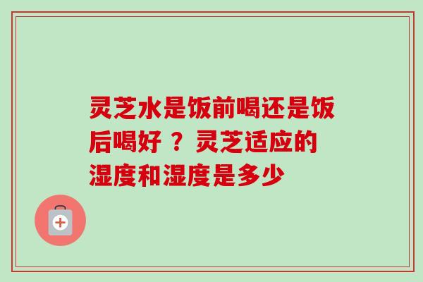 灵芝水是饭前喝还是饭后喝好 ？灵芝适应的湿度和湿度是多少-第1张图片-卓越灵芝孢子粉