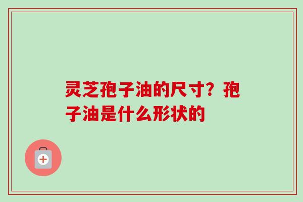 灵芝孢子油的尺寸？孢子油是什么形状的-第1张图片-卓越灵芝孢子粉