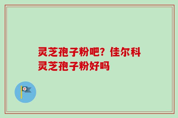 灵芝孢子粉吧?佳尔科灵芝孢子粉好吗-第1张图片-卓越灵芝孢子粉 灵芝孢子粉吧?佳尔科灵芝孢子粉好吗-第1张图片-卓越灵芝孢子粉