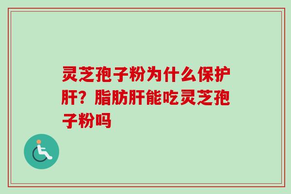 灵芝孢子粉为什么保护肝？脂肪肝能吃灵芝孢子粉吗-第1张图片-卓越灵芝孢子粉