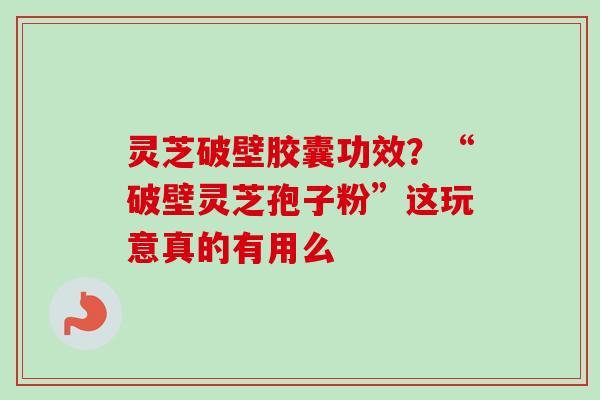 灵芝破壁胶囊功效?“破壁灵芝孢子粉”这玩意真的有用么-第1张图片-卓越灵芝孢子粉 灵芝破壁胶囊功效?“破壁灵芝孢子粉”这玩意真的有用么-第1张图片-卓越灵芝孢子粉