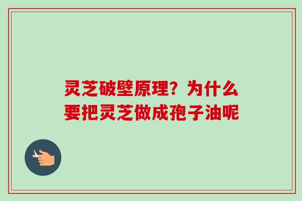 灵芝破壁原理?为什么要把灵芝做成孢子油呢-第1张图片-卓越灵芝孢子粉 灵芝破壁原理?为什么要把灵芝做成孢子油呢-第1张图片-卓越灵芝孢子粉