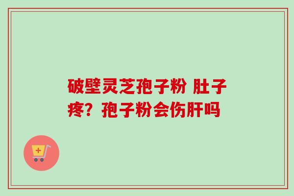 破壁灵芝孢子粉 肚子疼?孢子粉会伤肝吗-第1张图片-卓越灵芝孢子粉 破壁灵芝孢子粉 肚子疼?孢子粉会伤肝吗-第1张图片-卓越灵芝孢子粉