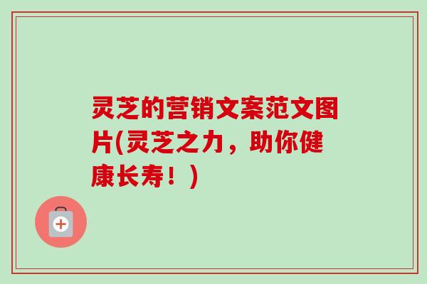 灵芝的营销文案范文图片(灵芝之力,助你健康长寿!)-第1张图片-卓越灵芝孢子粉 灵芝的营销文案范文图片(灵芝之力,助你健康长寿!)-第1张图片-卓越灵芝孢子粉