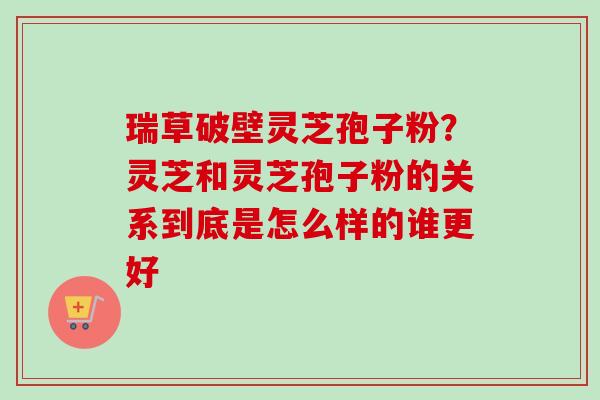 瑞草破壁灵芝孢子粉?灵芝和灵芝孢子粉的关系到底是怎么样的谁更好-第1张图片-卓越灵芝孢子粉 瑞草破壁灵芝孢子粉?灵芝和灵芝孢子粉的关系到底是怎么样的谁更好-第1张图片-卓越灵芝孢子粉