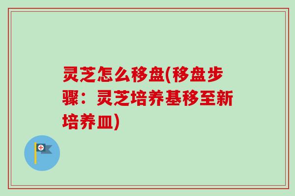 灵芝怎么移盘(移盘步骤:灵芝培养基移至新培养皿)-第1张图片-卓越灵芝孢子粉 灵芝怎么移盘(移盘步骤:灵芝培养基移至新培养皿)-第1张图片-卓越灵芝孢子粉