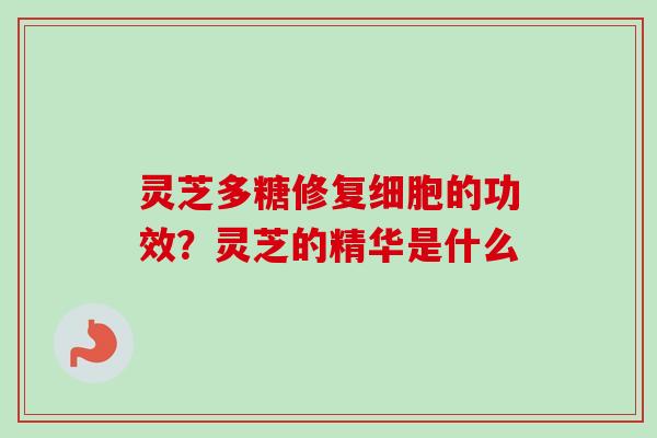 灵芝多糖修复细胞的功效?灵芝的精华是什么-第1张图片-卓越灵芝孢子粉 灵芝多糖修复细胞的功效?灵芝的精华是什么-第1张图片-卓越灵芝孢子粉