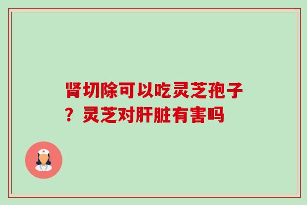 肾切除可以吃灵芝孢子?灵芝对肝脏有害吗-第1张图片-卓越灵芝孢子粉 肾切除可以吃灵芝孢子?灵芝对肝脏有害吗-第1张图片-卓越灵芝孢子粉