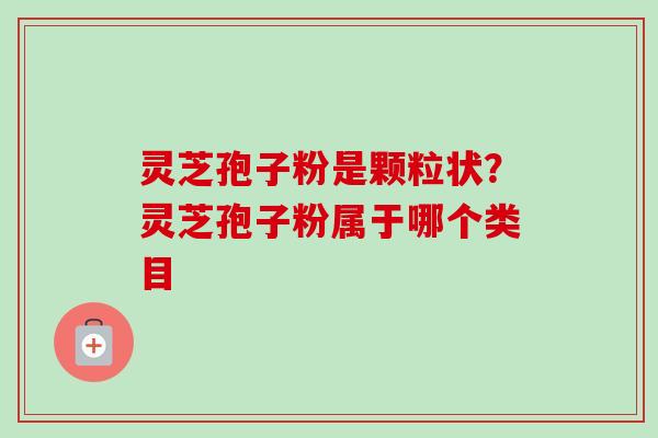 灵芝孢子粉是颗粒状?灵芝孢子粉属于哪个类目-第1张图片-卓越灵芝孢子粉 灵芝孢子粉是颗粒状?灵芝孢子粉属于哪个类目-第1张图片-卓越灵芝孢子粉
