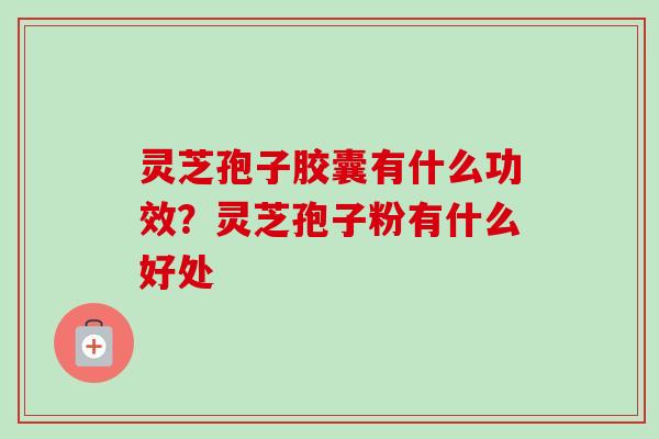灵芝孢子胶囊有什么功效？灵芝孢子粉有什么好处-第1张图片-卓越灵芝孢子粉