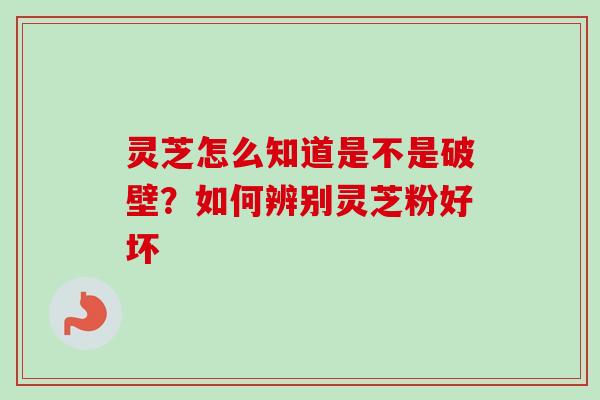 灵芝怎么知道是不是破壁？如何辨别灵芝粉好坏-第1张图片-卓越灵芝孢子粉