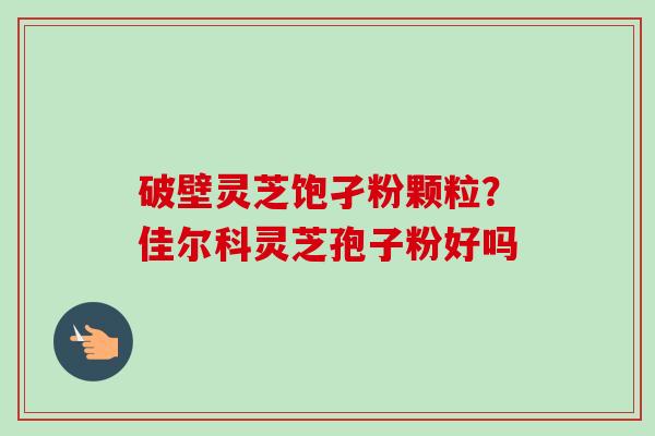 破壁灵芝饱孑粉颗粒？佳尔科灵芝孢子粉好吗-第1张图片-卓越灵芝孢子粉