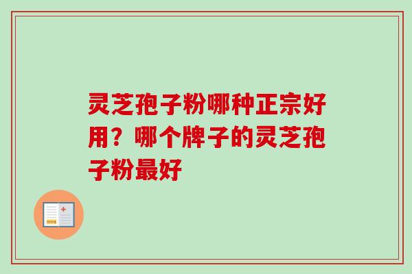 灵芝孢子粉哪种正宗好用？哪个牌子的灵芝孢子粉最好-第1张图片-卓越灵芝孢子粉