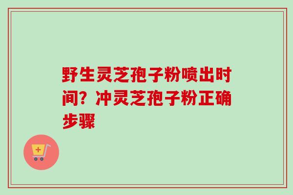 野生灵芝孢子粉喷出时间？冲灵芝孢子粉正确步骤-第1张图片-卓越灵芝孢子粉