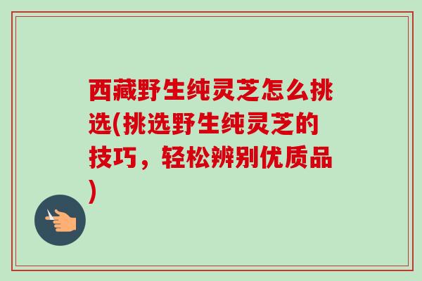 西藏野生纯灵芝怎么挑选(挑选野生纯灵芝的技巧,轻松辨别优质品)-第1张图片-卓越灵芝孢子粉 西藏野生纯灵芝怎么挑选(挑选野生纯灵芝的技巧,轻松辨别优质品)-第1张图片-卓越灵芝孢子粉
