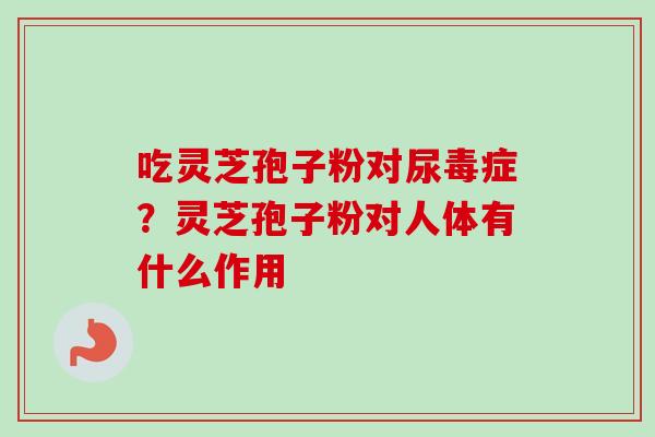 吃灵芝孢子粉对尿毒症?灵芝孢子粉对人体有什么作用-第1张图片-卓越灵芝孢子粉 吃灵芝孢子粉对尿毒症?灵芝孢子粉对人体有什么作用-第1张图片-卓越灵芝孢子粉