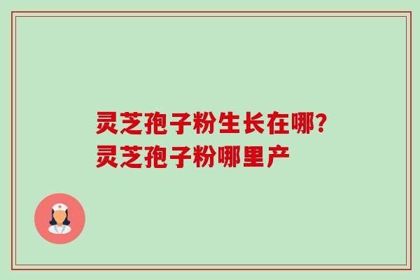 灵芝孢子粉生长在哪？灵芝孢子粉哪里产-第1张图片-卓越灵芝孢子粉