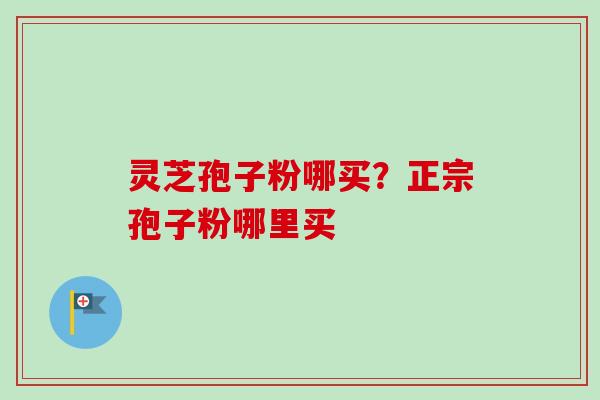 灵芝孢子粉哪买?正宗孢子粉哪里买-第1张图片-卓越灵芝孢子粉 灵芝孢子粉哪买?正宗孢子粉哪里买-第1张图片-卓越灵芝孢子粉