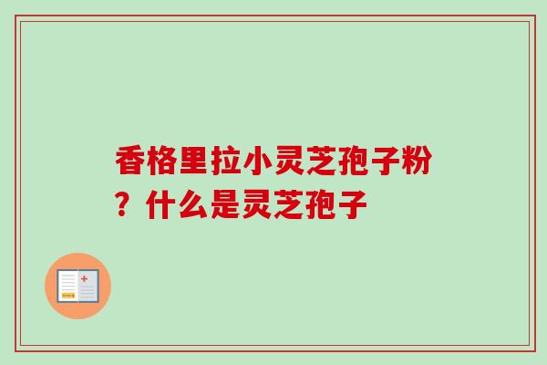 香格里拉小灵芝孢子粉?什么是灵芝孢子-第1张图片-卓越灵芝孢子粉 香格里拉小灵芝孢子粉?什么是灵芝孢子-第1张图片-卓越灵芝孢子粉