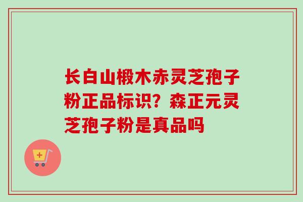 长白山椴木赤灵芝孢子粉正品标识？森正元灵芝孢子粉是真品吗-第1张图片-卓越灵芝孢子粉