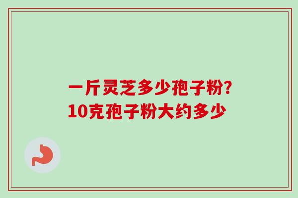 一斤灵芝多少孢子粉?10克孢子粉大约多少-第1张图片-卓越灵芝孢子粉 一斤灵芝多少孢子粉?10克孢子粉大约多少-第1张图片-卓越灵芝孢子粉