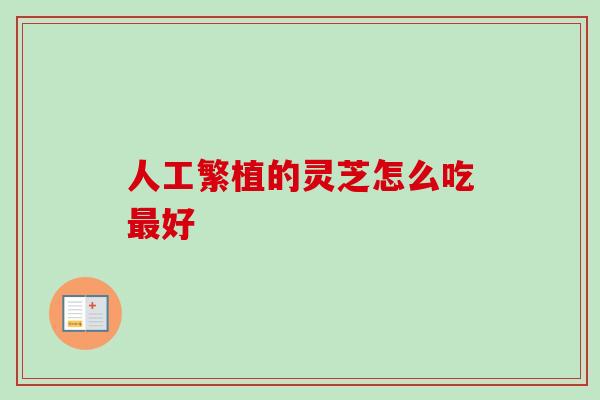 人工繁植的灵芝怎么吃最好-第1张图片-卓越灵芝孢子粉