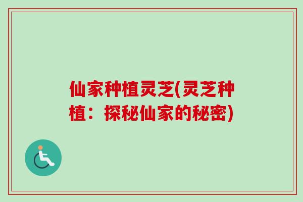 仙家种植灵芝(灵芝种植:探秘仙家的秘密)-第1张图片-卓越灵芝孢子粉 仙家种植灵芝(灵芝种植:探秘仙家的秘密)-第1张图片-卓越灵芝孢子粉