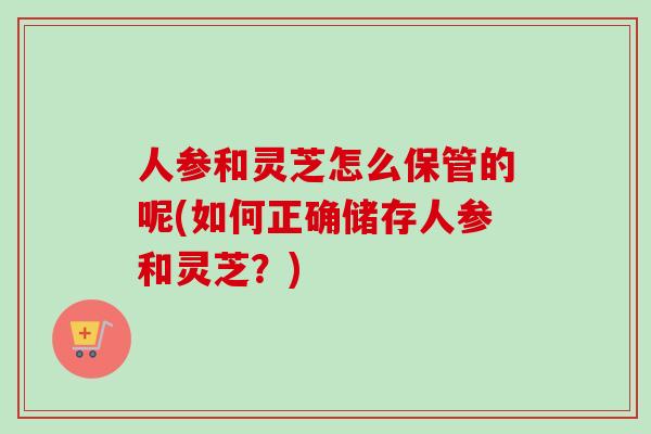 人参和灵芝怎么保管的呢(如何正确储存人参和灵芝?)-第1张图片-卓越灵芝孢子粉 人参和灵芝怎么保管的呢(如何正确储存人参和灵芝?)-第1张图片-卓越灵芝孢子粉