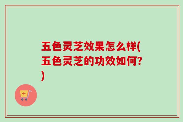 五色灵芝效果怎么样(五色灵芝的功效如何？)-第1张图片-卓越灵芝孢子粉